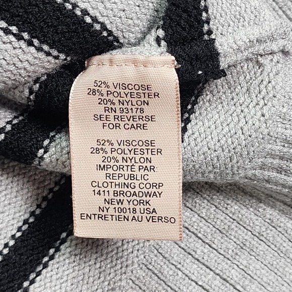 Philosophy Woman Sweater Womens 1X Gray Black Stripe Crewneck Pullover Knit - Picture 3 of 8